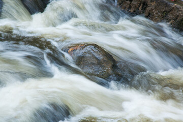 River cascading over and around rocks