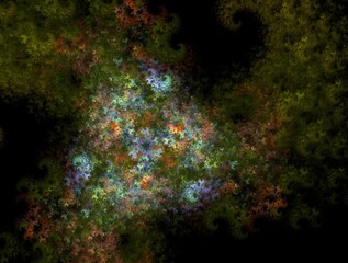 Imaginatory fractal background generated Image