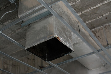 air ventilation duct pipes on ceiling