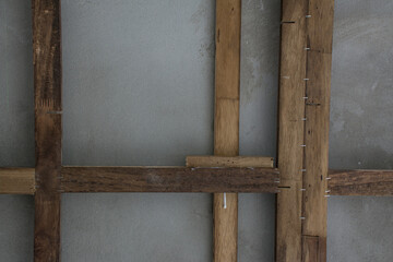  wooden frame wall interior construction on site