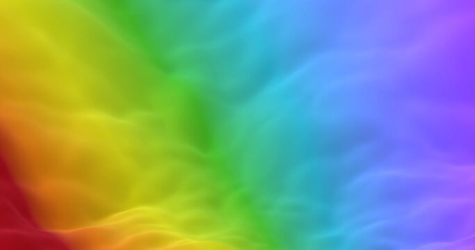 Iridescent abstract clouds. Sunbow 3d fog render with blue blur and green spectral smoke. Futuristic landscape swirls and moving red swirling clubs of neon air.