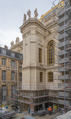 Versailles, France - 19 05 2021: Castle of Versailles. View outside The Royal Chapel at the end of the restoration work
