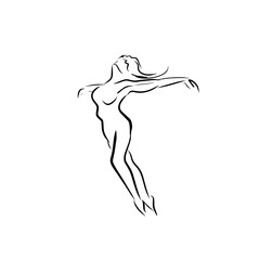 Inspired beautiful modern dancer