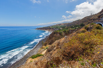 View on surf beach Playa del socorro, Tenerife