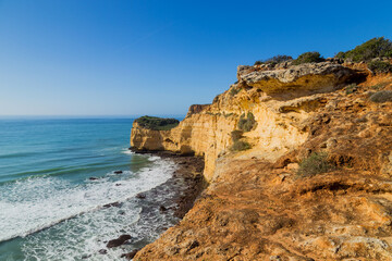 Cliffs in the Coast of Algarve