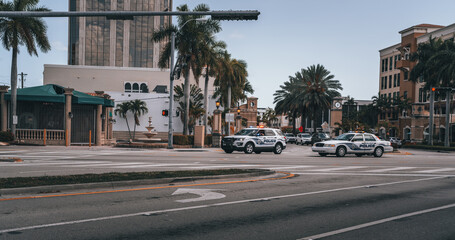 traffic on the street coral gables miami police 