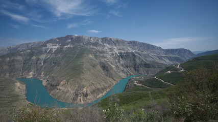 Sulak canyon in the Republic of Dagestan