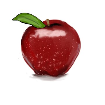 maçã vermelha, fundo branco , fruta