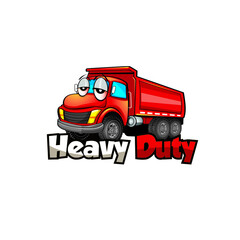 Heavy duty truck mascot logo design