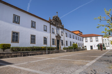 Largo de Santiago in Braga. Largo de Santiago divided in three nucleus: Medieval Tower, Medina collection and Museum Pio XII. Braga, Portugal.