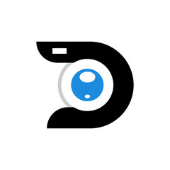 Letter D Lens Logo Design