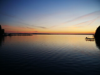 sunset on the lake