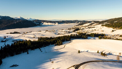 Snow Mountains View of Switzerland 