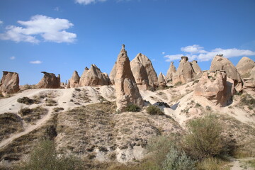 Fototapeta na wymiar View of Cappadocia landscape, Turkey