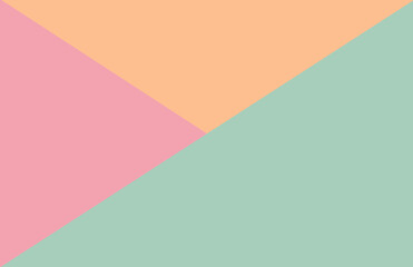 Abstract Geometric Shapes Flat Background Trendy Bright Tropical Green, Pink and Peach Colors - Minimalism, Modern, Simple