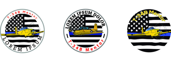 Illustration Vector graphic of aircraft logo