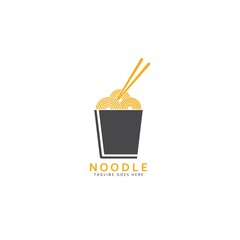 Noodle logo vector icon illustration