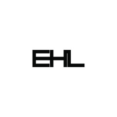 ehl letter original monogram logo design