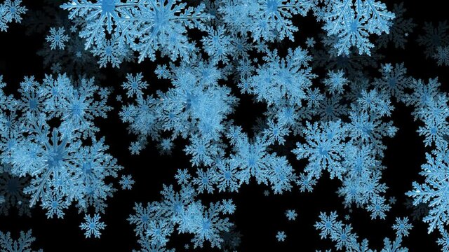 snow fell in great size, overlay video background