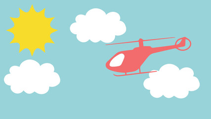 Helicopter in the sky