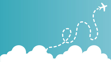 Airplane through the sky, travel