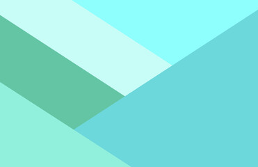 Abstract Geometric Shapes Flat Background Trendy Tropical Blue and Green Colors - Minimalism,...