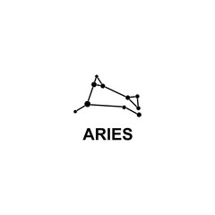 Aries zodiac constellations icon vector sign symbol