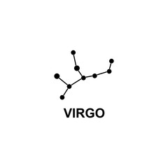 Virgo zodiac constellations icon vector sign symbol