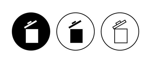 Trash icon set. trash can icon. delete icon vector. garbage