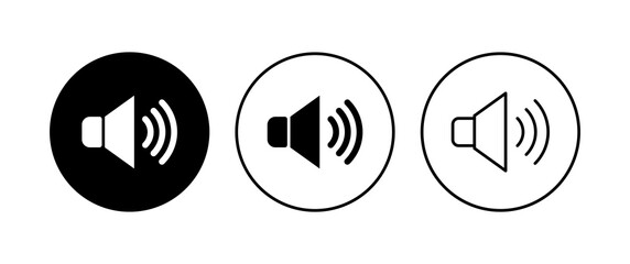 Speaker icon set. volume icon vector. loudspeaker icon vector. sound symbol
