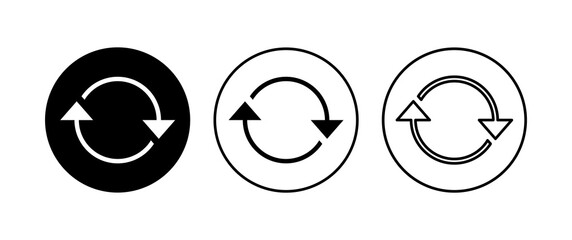 Refresh icon set. Reload icon vector. Update icon.