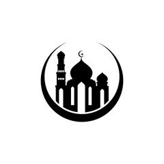 Muslim vector mosque logo design
