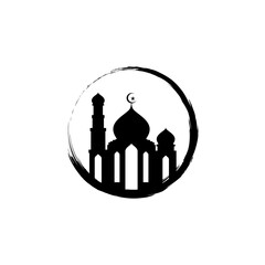 Muslim vector mosque logo design
