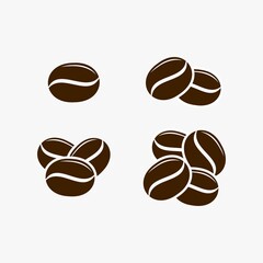 vector coffee bean logo design
