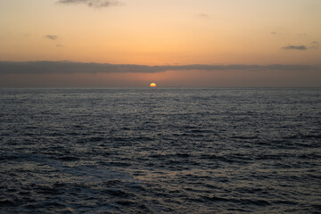 sunset in the sea