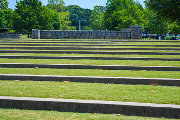 Outdoor amphitheater for concerts and family gatherings with lawn seating