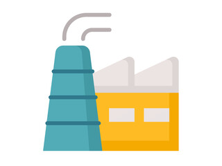 factory industry single isolated icon with flat style