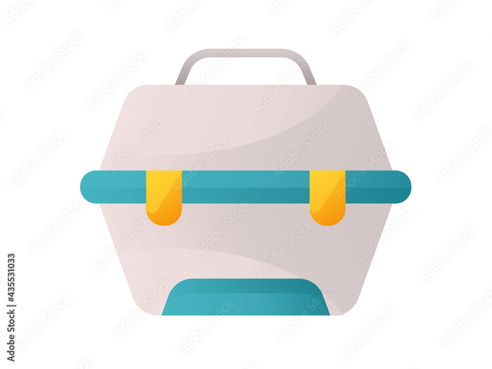 Poster tool box utensil single isolated icon with smooth style