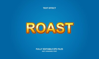 Editable text effect roast title style