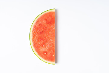 Slice the watermelon on a white background