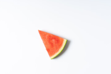 Slice the watermelon on a white background