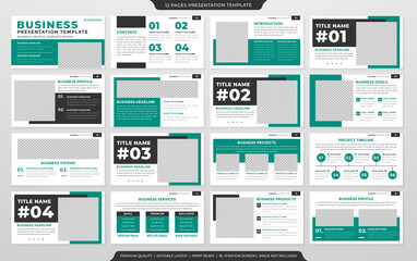 minimalist presentation template design with clean style and simple concept