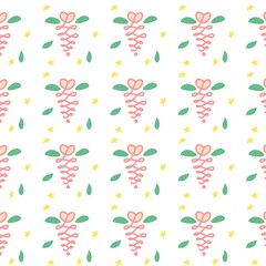 seamless pattern with peaches illustration