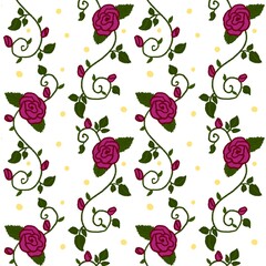 seamless pattern with roses illustration