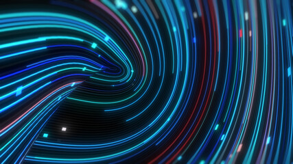 Abstract technology background, big data digital  line wave business concept