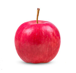 Red apple on white background