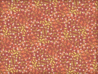 Abstract vintage texture warm orange, gold and brown color spotted dot pattern background 