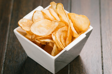 home made potato chips