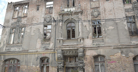 Bombed Out Sarajevo Building from Bosnian War