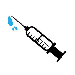 Syringe injection icon design template vector illustration